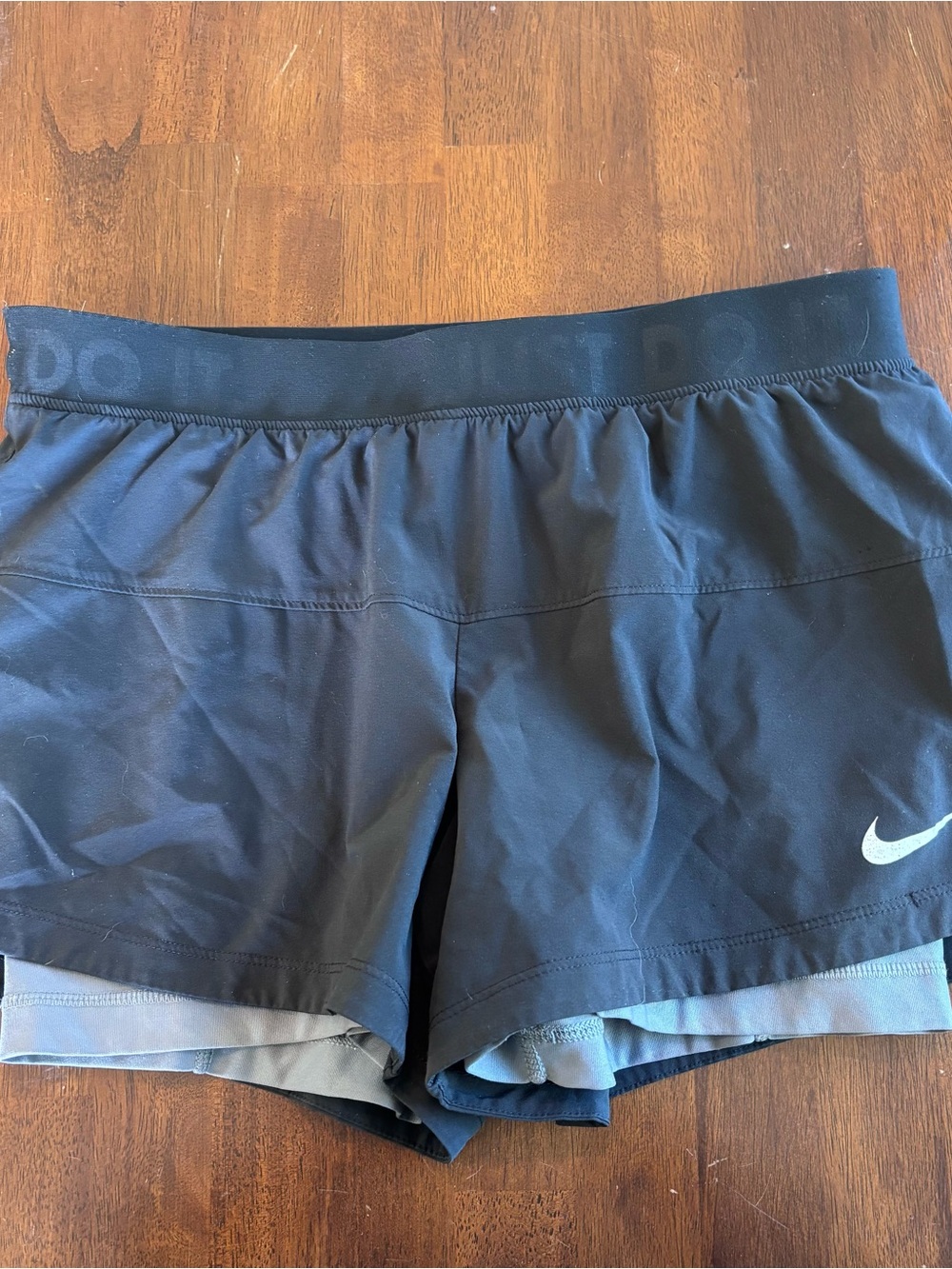 Nike Black Women's Athletic Shorts with Grey Liner